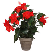 Planta Artificial - Hibiscus Vermelho - MICA